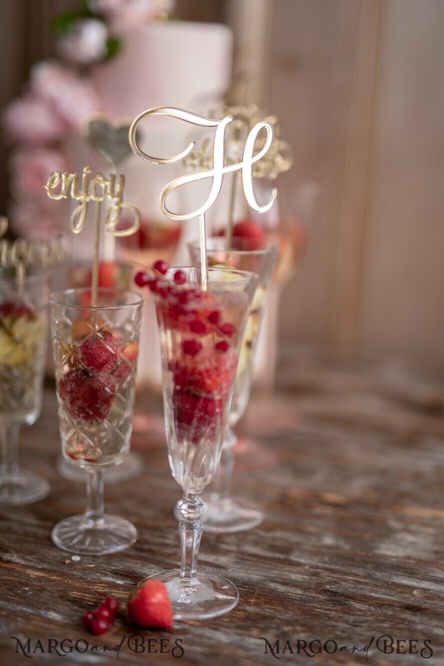 CAKE TOPPER drink toppers wedding cake topper, drink labels