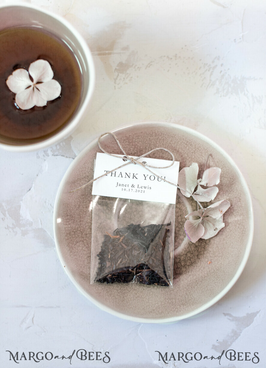 Wedding Thank You favors, personalized tea / coffee bags