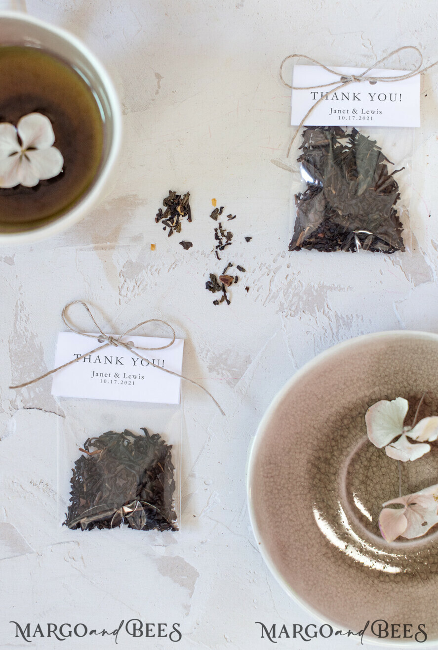 Wedding Thank You favors, personalized tea / coffee bags