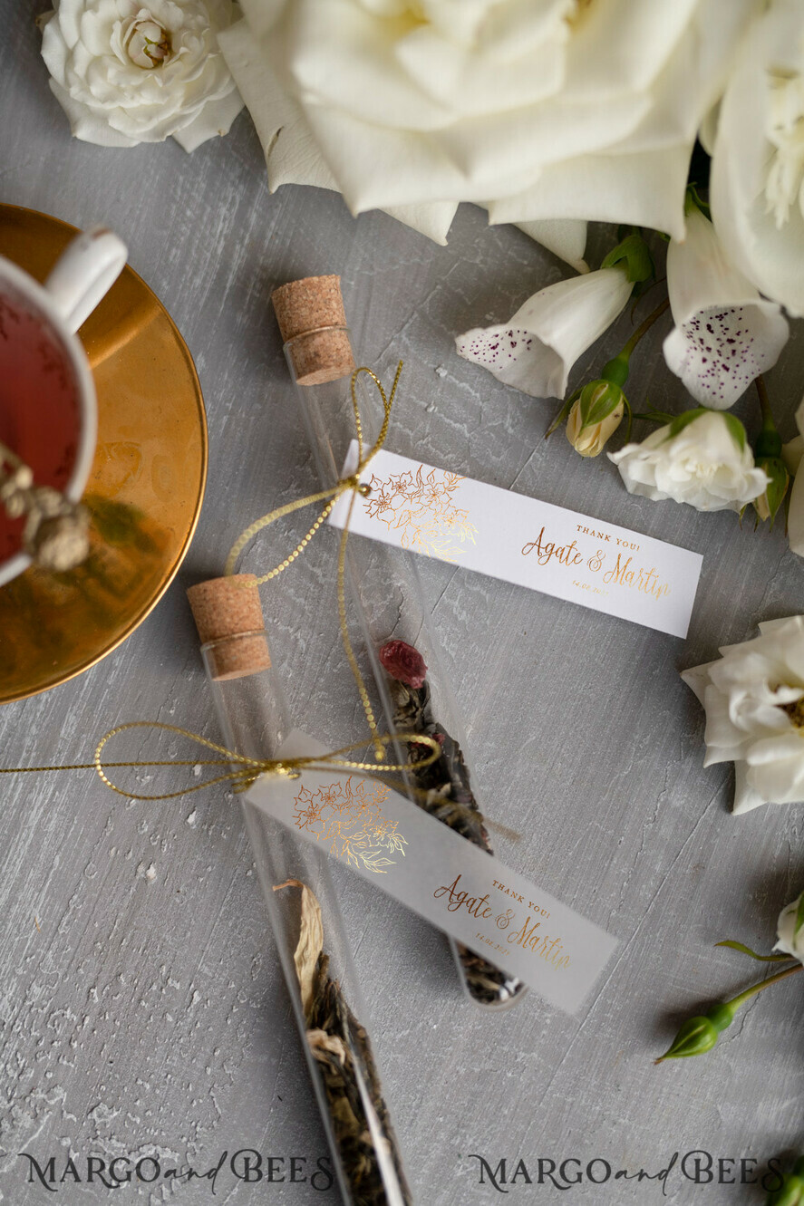 wedding favor ideas, personalized tea / coffee bags