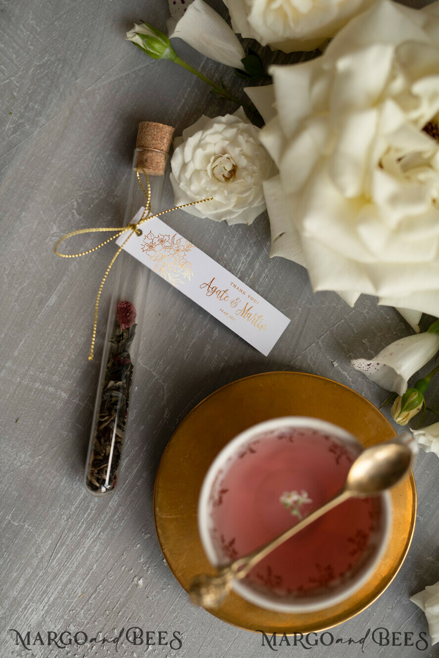 wedding favor ideas, personalized tea / coffee bags