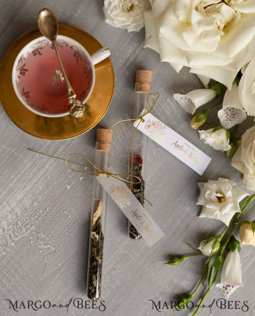 wedding favor ideas, personalized tea / coffee bags