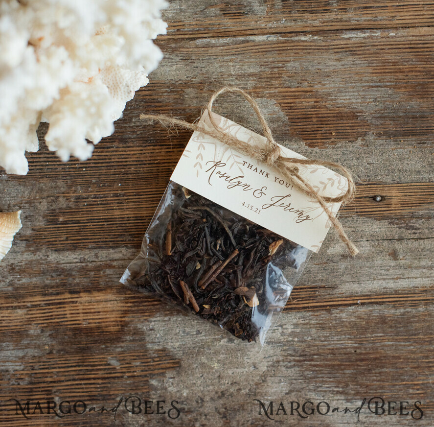 wedding favor, personalized tea, coffee bags, \