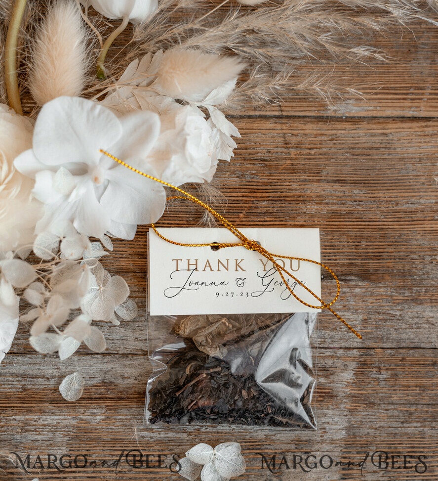 Wedding Favor gifts, Thank You Tea Bags, Tea Guest Personalized Favor