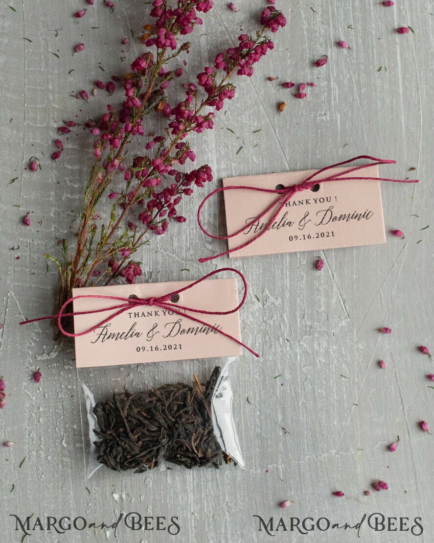 cute wedding favor cards, Thank You Tea Bags