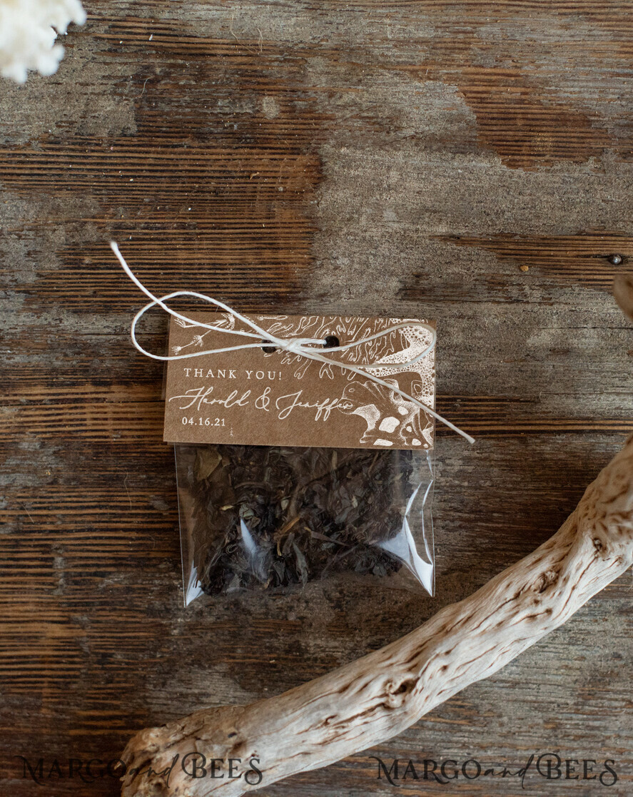 WEDDING FAVORS Wedding Favor Tea Bags Wedding Thank You favors, personalized tea / coffee bags