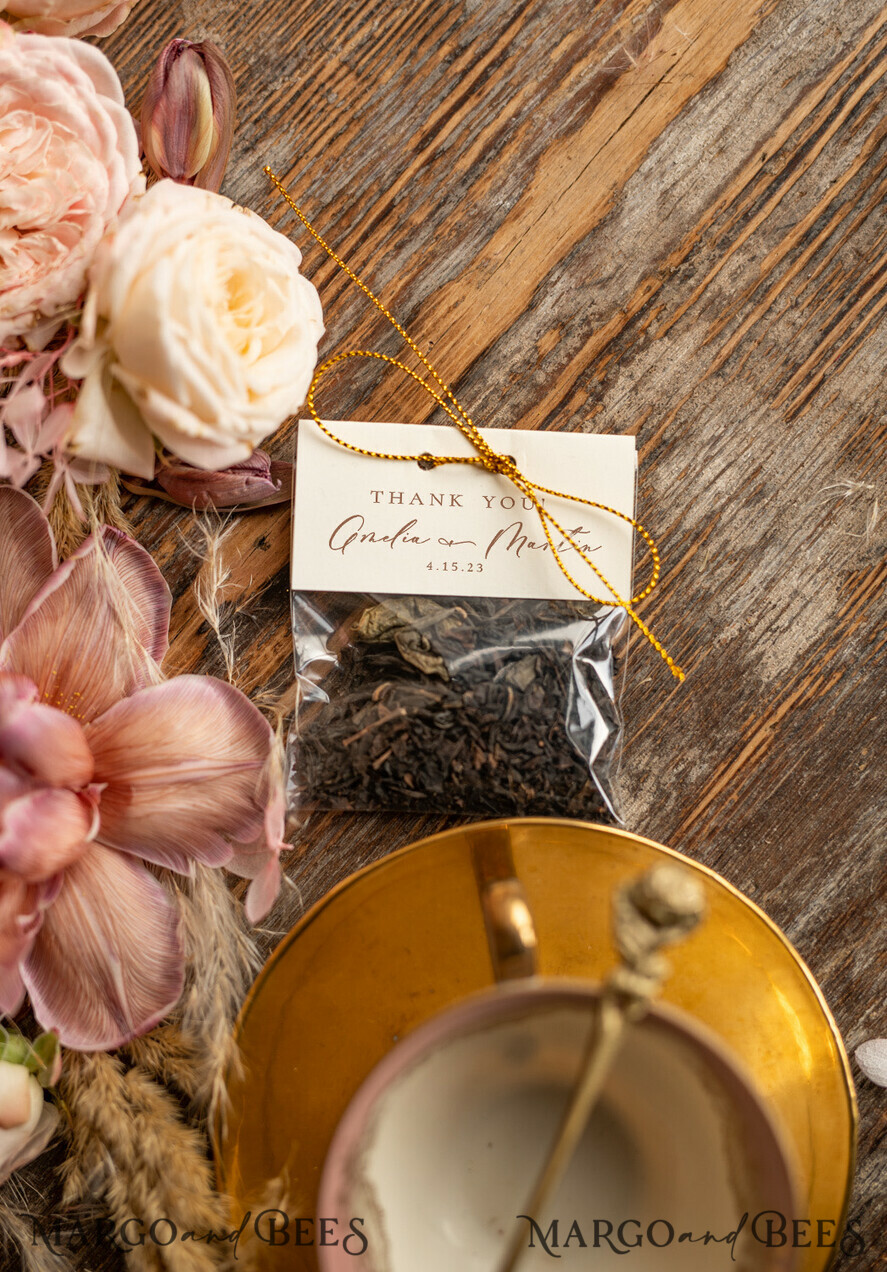 WEDDING FAVORS Wedding Favor Tea Bags Wedding Tea FAvor, guests favor ideas, Thank You Tea Bags, Romantic Guest Present