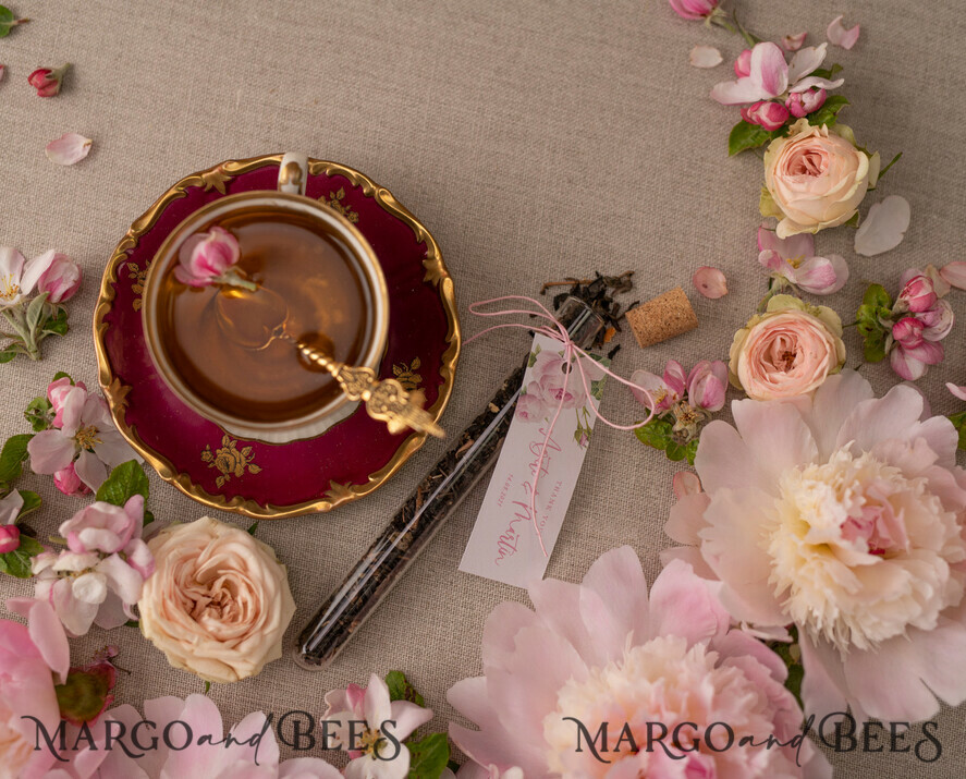 romantic wedding favors, tea coffee bags