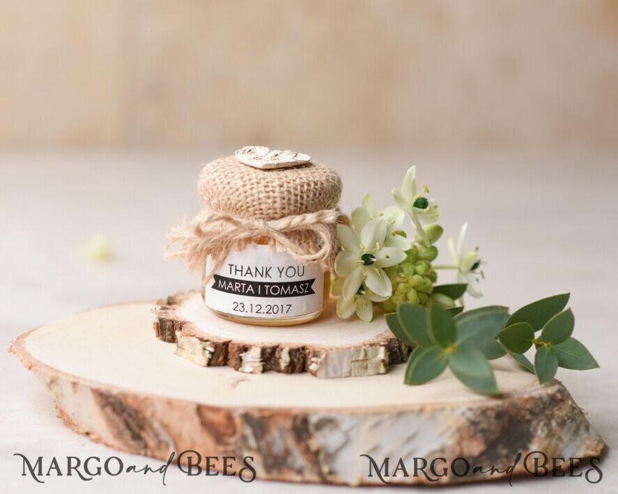 WEDDING FAVORS Wedding Favors Honey Jars Small Honey Jar Thank You Favor Personalized Rustic wedding gift