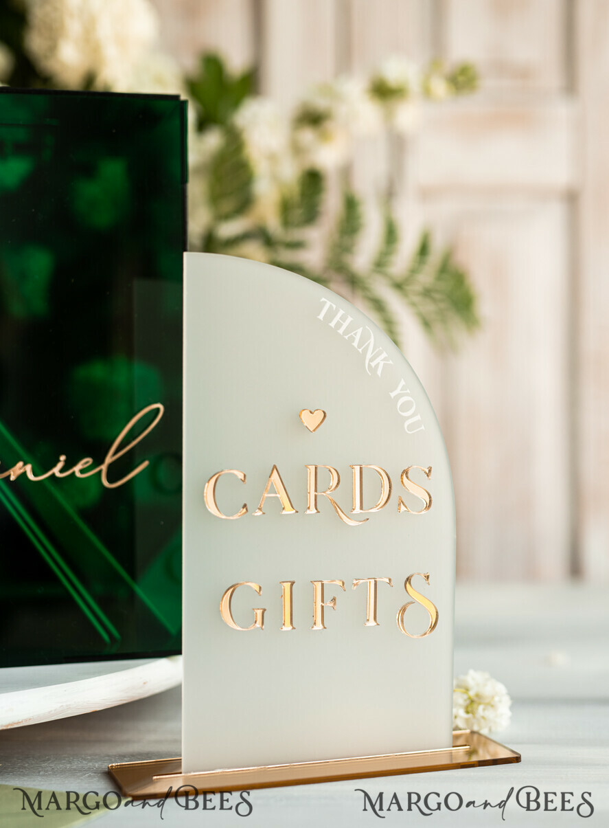 CARD BOXES acrylic Cards box Elegant Emerald Green wedding Set acrylic card box with Lock and sign cards & gifts, Personalized Wedding Card Box, Greenery Acryl Wedding Card Box with Lid,