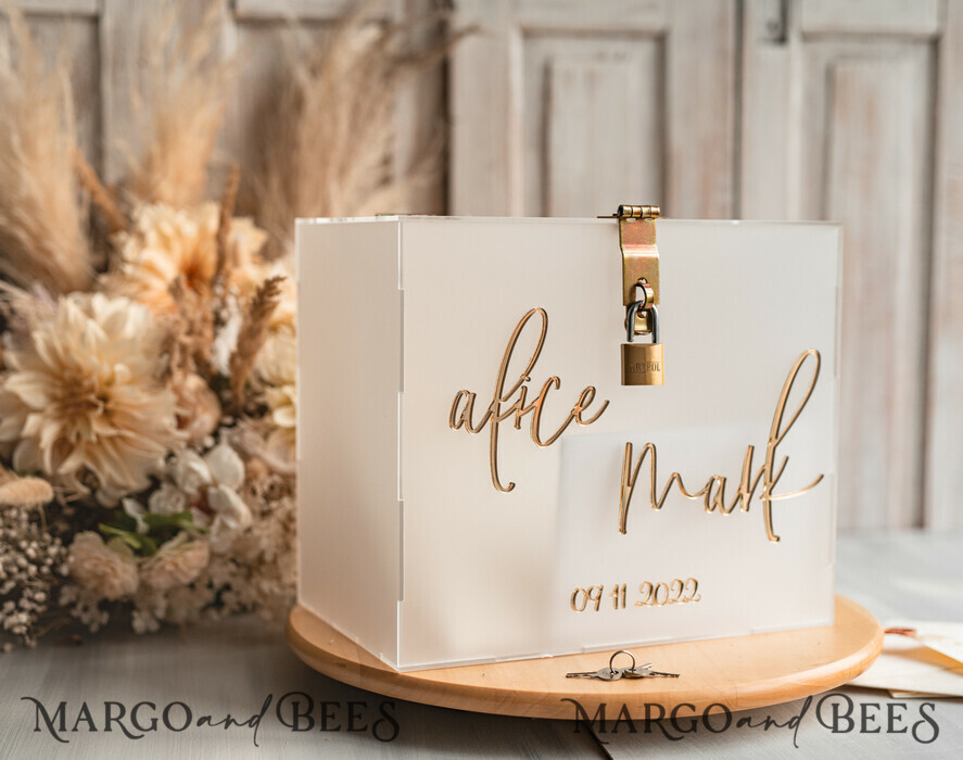 CARD BOXES acrylic Cards box Elegant Frozen wedding Set acrylic card box with Lock and sign cards & gifts, Personalized Wedding Card Box, Clear Card Box, Wedding Card Box with Lid, Wedding Money Box, Wedding Card Holder