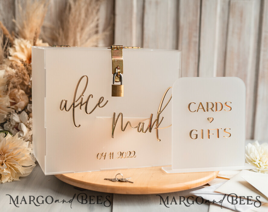 CARD BOXES acrylic Cards box Elegant Frozen wedding Set acrylic card box with Lock and sign cards & gifts, Personalized Wedding Card Box, Clear Card Box, Wedding Card Box with Lid, Wedding Money Box, Wedding Card Holder