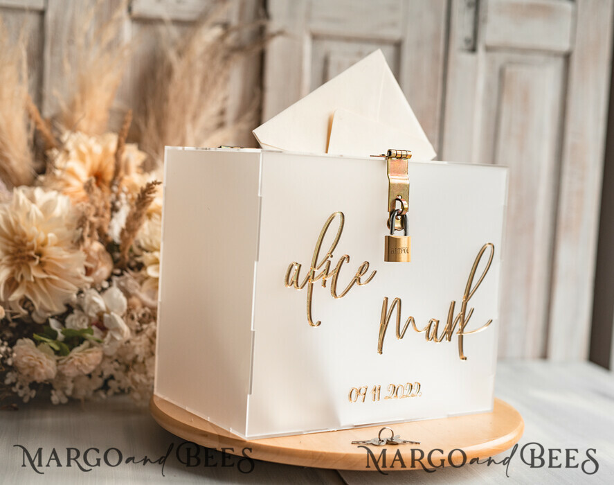 CARD BOXES acrylic Cards box Elegant Frozen wedding Set acrylic card box with Lock and sign cards & gifts, Personalized Wedding Card Box, Clear Card Box, Wedding Card Box with Lid, Wedding Money Box, Wedding Card Holder