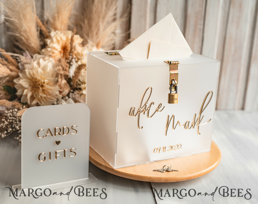CARD BOXES acrylic Cards box Elegant Frozen wedding Set acrylic card box with Lock and sign cards & gifts, Personalized Wedding Card Box, Clear Card Box, Wedding Card Box with Lid, Wedding Money Box, Wedding Card Holder