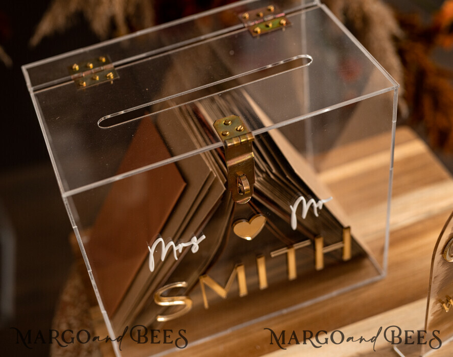 CARD BOXES acrylic Cards box Elegant Clear wedding Set acrylic card box with Lock and sign cards & gifts, Personalized Wedding Card Box, Clear Card Box, Wedding Card Box with Lid, Wedding Money Box, Wedding Card Holder