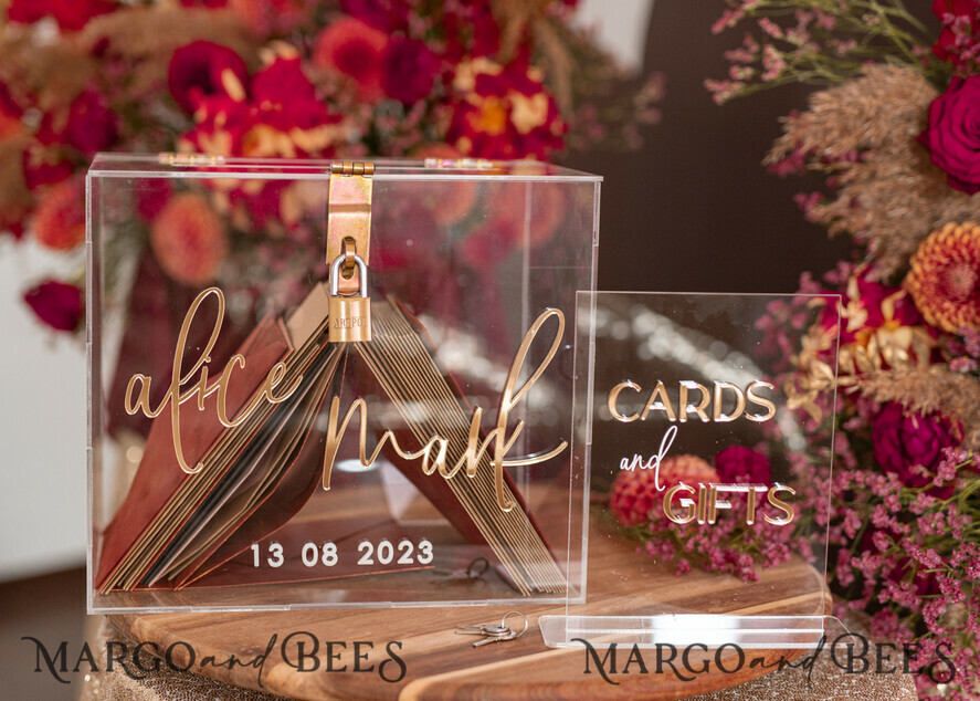 CARD BOXES acrylic Cards box Elegant Clear wedding Set acrylic card box with Lock and sign cards & gifts, Personalized Wedding Card Box, Clear Card Box, Wedding Card Box with Lid, Wedding Money Box, Wedding Card Holder