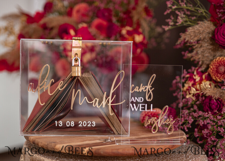CARD BOXES acrylic Cards box Elegant Clear wedding Set acrylic card box with Lock and sign cards & gifts, Personalized Wedding Card Box, Clear Card Box, Wedding Card Box with Lid, Wedding Money Box, Wedding Card Holder