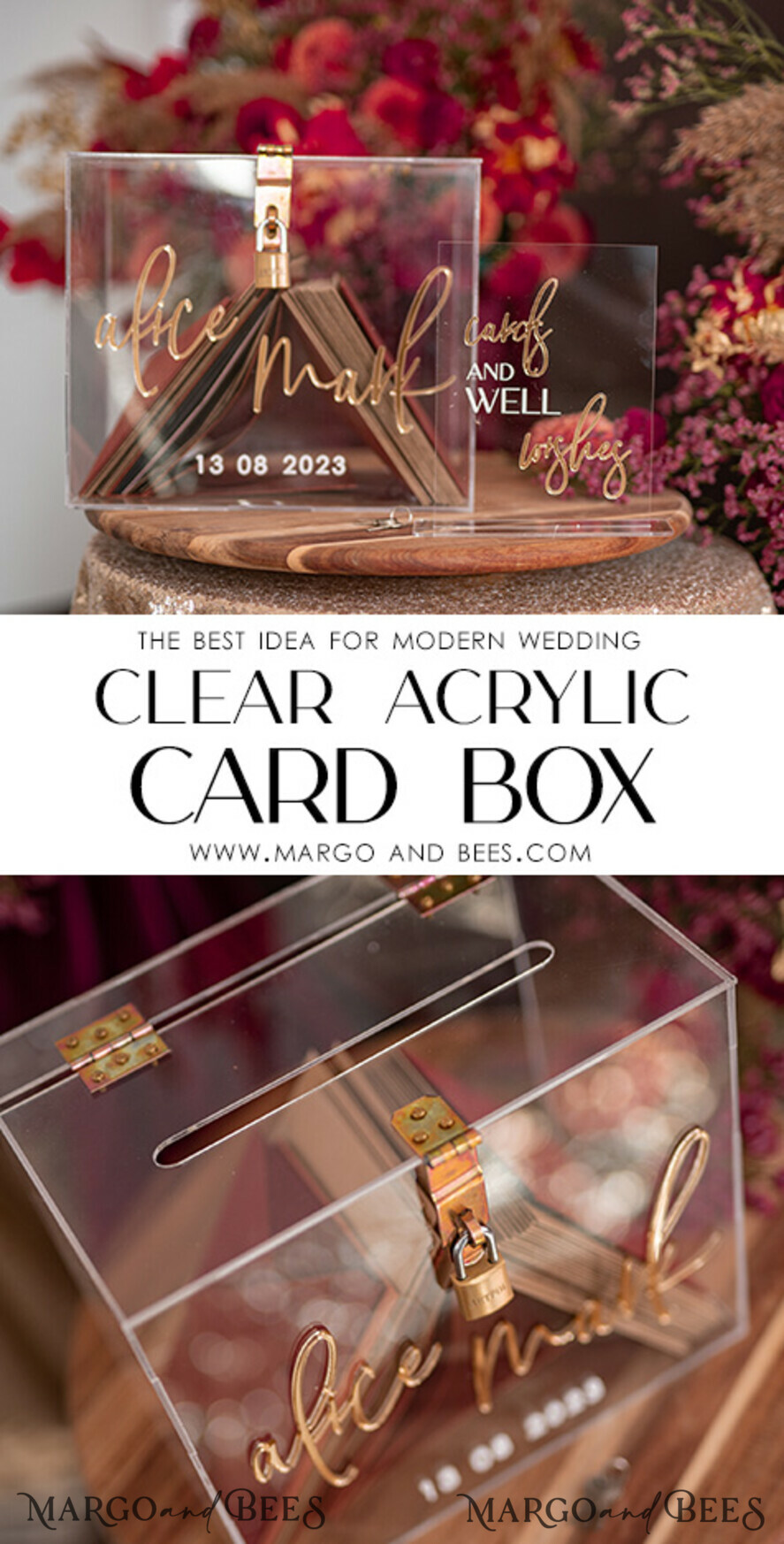 CARD BOXES acrylic Cards box Elegant Clear wedding Set acrylic card box with Lock and sign cards & gifts, Personalized Wedding Card Box, Clear Card Box, Wedding Card Box with Lid, Wedding Money Box, Wedding Card Holder