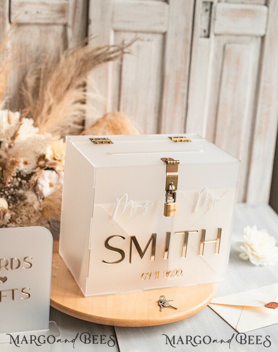 CARD BOXES acrylic Cards box Elegant Frozen wedding Set acrylic card box with Lock and sign cards & gifts, Personalized Wedding Card Box, Clear Card Box, Wedding Card Box with Lid, Wedding Money Box, Wedding Card Holder
