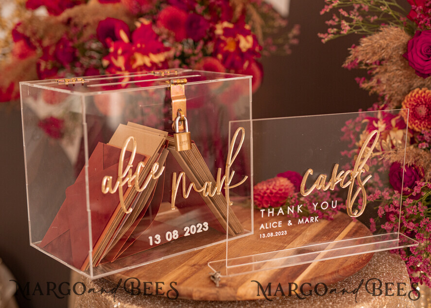 CARD BOXES acrylic Cards box Elegant Clear wedding Set acrylic card box with Lock and sign cards & gifts, Personalized Wedding Card Box, Clear Card Box, Wedding Card Box with Lid, Wedding Money Box, Wedding Card Holder