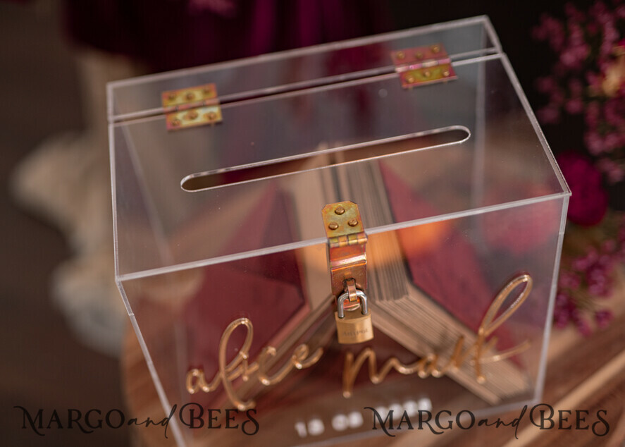 CARD BOXES acrylic Cards box Elegant Clear wedding Set acrylic card box with Lock and sign cards & gifts, Personalized Wedding Card Box, Clear Card Box, Wedding Card Box with Lid, Wedding Money Box, Wedding Card Holder