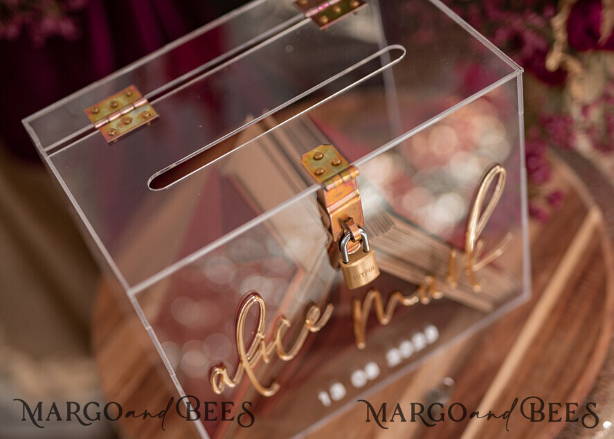 CARD BOXES acrylic Cards box Elegant Clear wedding Set acrylic card box with Lock and sign cards & gifts, Personalized Wedding Card Box, Clear Card Box, Wedding Card Box with Lid, Wedding Money Box, Wedding Card Holder