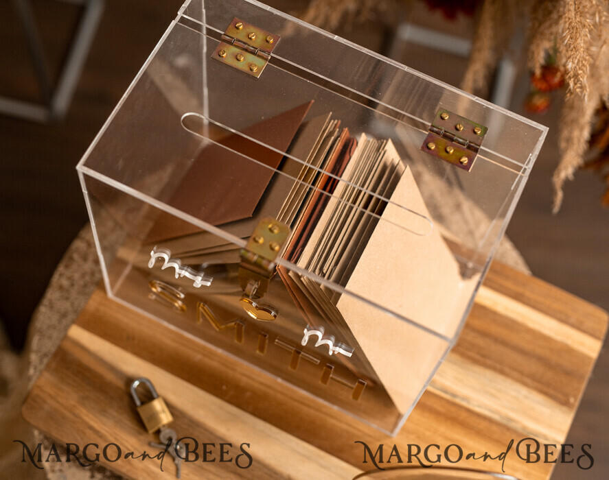 CARD BOXES acrylic Cards box Elegant Clear wedding Set acrylic card box with Lock and sign cards & gifts, Personalized Wedding Card Box, Clear Card Box, Wedding Card Box with Lid, Wedding Money Box, Wedding Card Holder