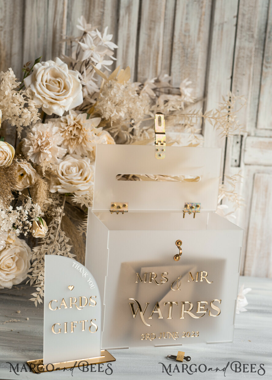 CARD BOXES acrylic Cards box Elegant Frozen wedding Set acrylic card box with Lock and sign cards & gifts, Personalized Wedding Card Box, Clear Card Box, Wedding Card Box with Lid, Wedding Money Box, Wedding Card Holder