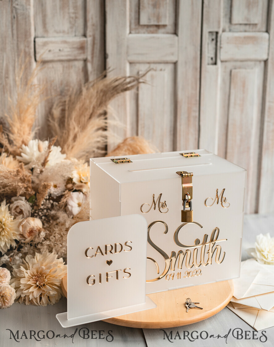 CARD BOXES acrylic Cards box Elegant Frozen wedding Set acrylic card box with Lock and sign cards & gifts, Personalized Wedding Card Box, Clear Card Box, Wedding Card Box with Lid, Wedding Money Box, Wedding Card Holder