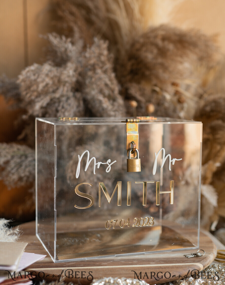 CARD BOXES acrylic Cards box Elegant Clear wedding Set acrylic card box with Lock and sign cards & gifts, Personalized Wedding Card Box, Clear Card Box, Wedding Card Box with Lid, Wedding Money Box, Wedding Card Holder