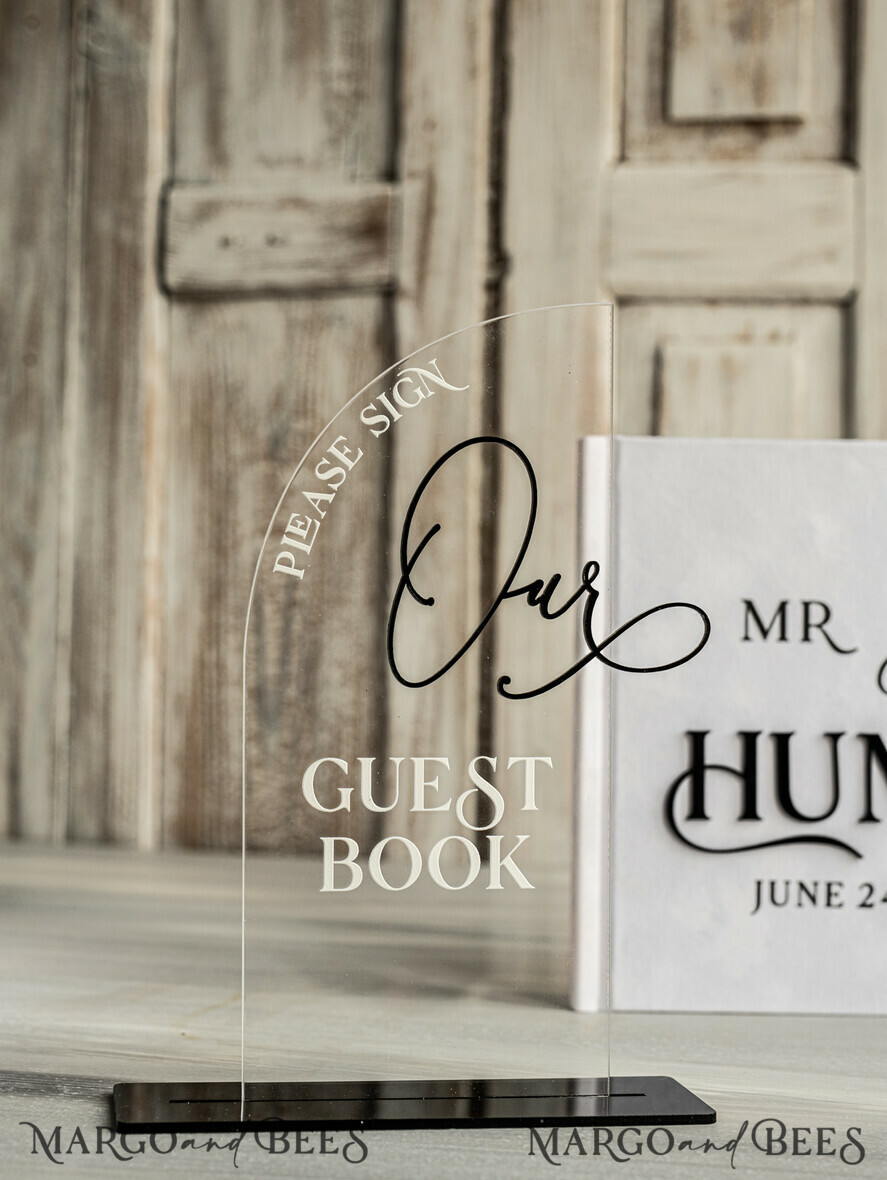 WEDDING GUEST BOOKS Instax Instant Photo Book black & white Velvet Acrylic Wedding Guest Book Personalised & sign set, Velvet elegant Instant Photo Book Boho Elegant Instax Guestbook