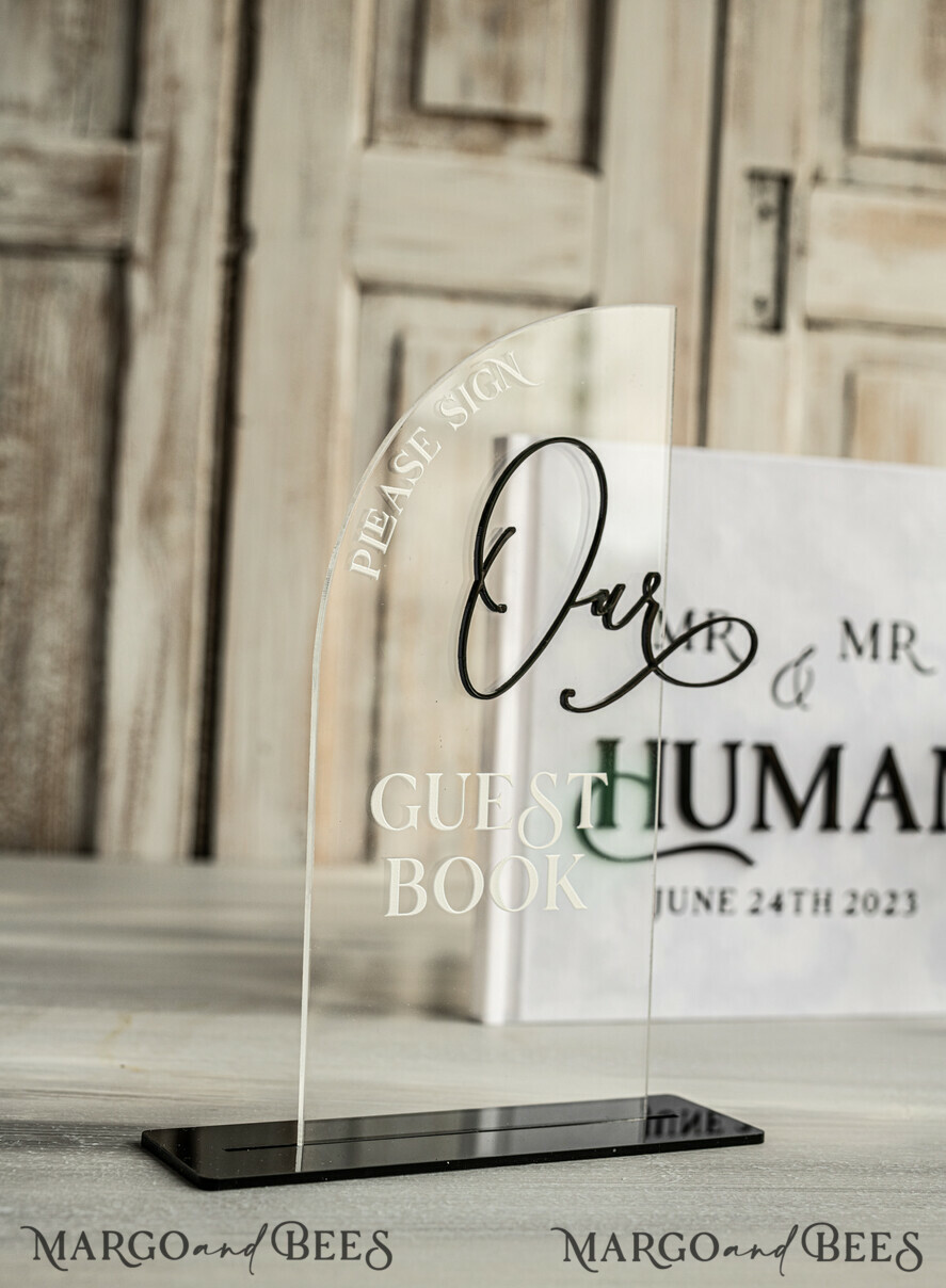 WEDDING GUEST BOOKS Instax Instant Photo Book black & white Velvet Acrylic Wedding Guest Book Personalised & sign set, Velvet elegant Instant Photo Book Boho Elegant Instax Guestbook