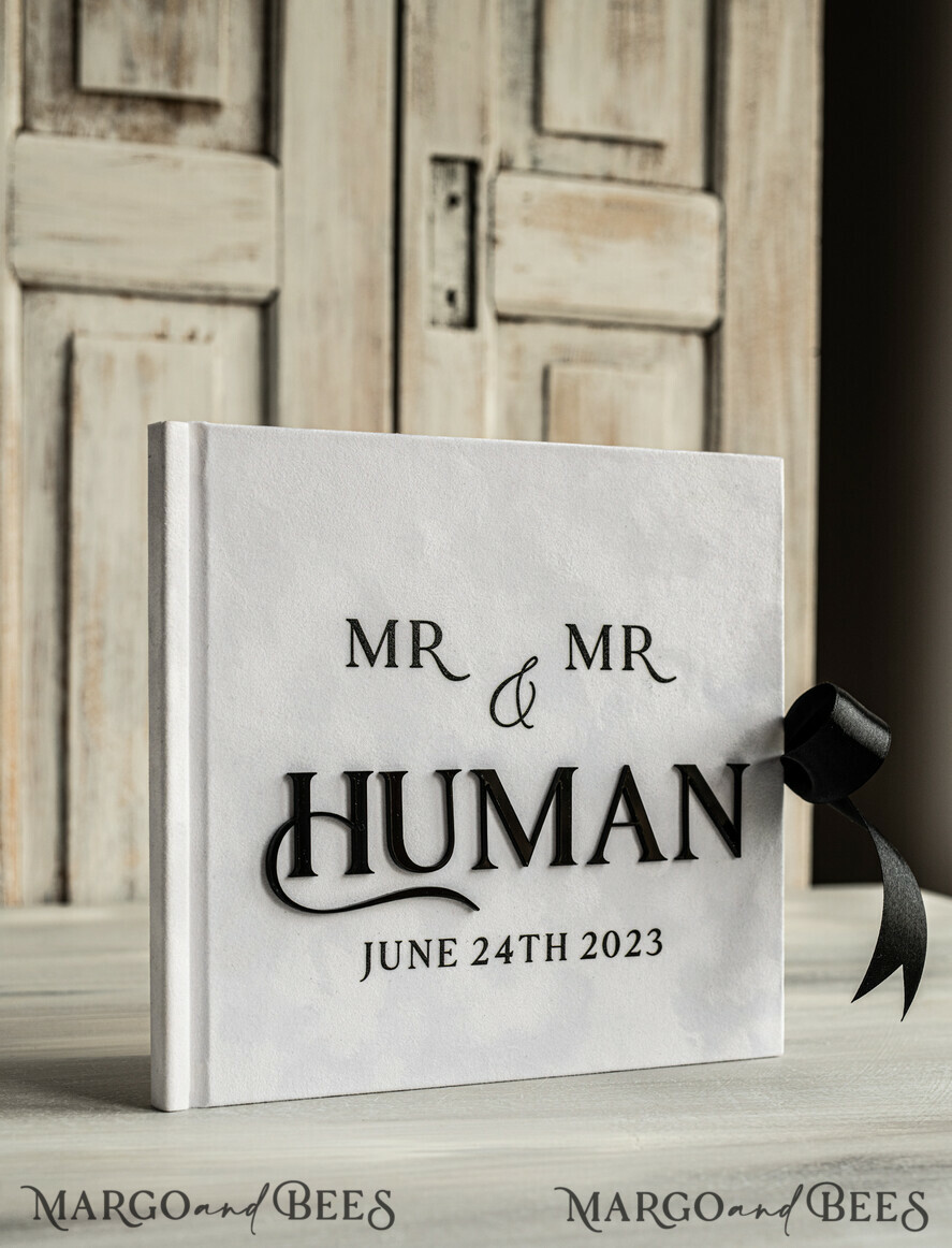 WEDDING GUEST BOOKS Instax Instant Photo Book black & white Velvet Acrylic Wedding Guest Book Personalised & sign set, Velvet elegant Instant Photo Book Boho Elegant Instax Guestbook