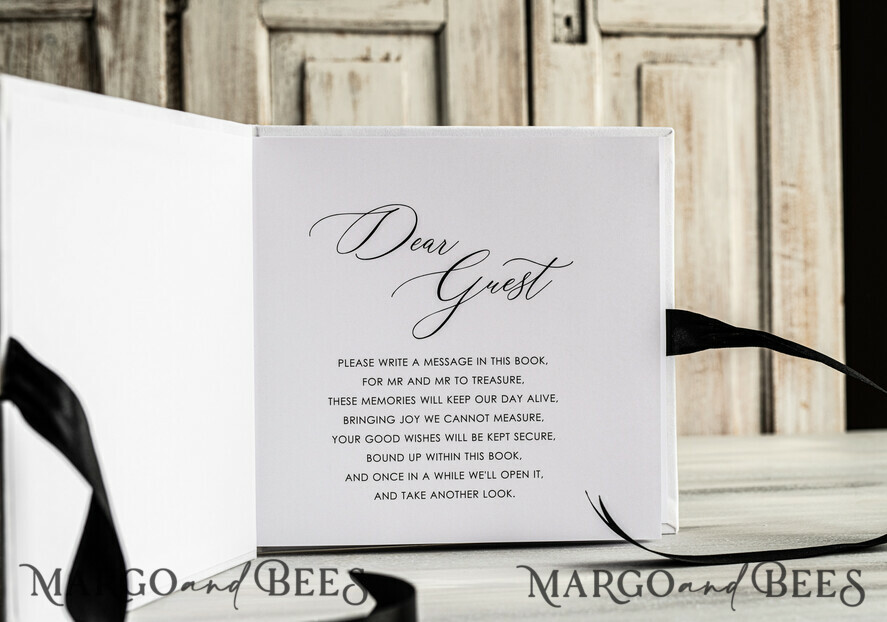 WEDDING GUEST BOOKS Instax Instant Photo Book black & white Velvet Acrylic Wedding Guest Book Personalised & sign set, Velvet elegant Instant Photo Book Boho Elegant Instax Guestbook