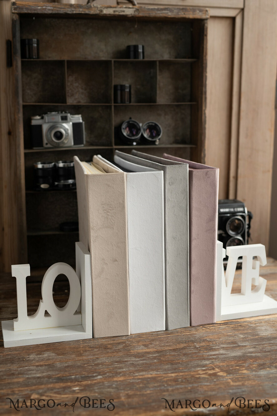 WEDDING GUEST BOOKS Instax Instant Photo Book Velvet Personalized Guest Book with Velvet Box