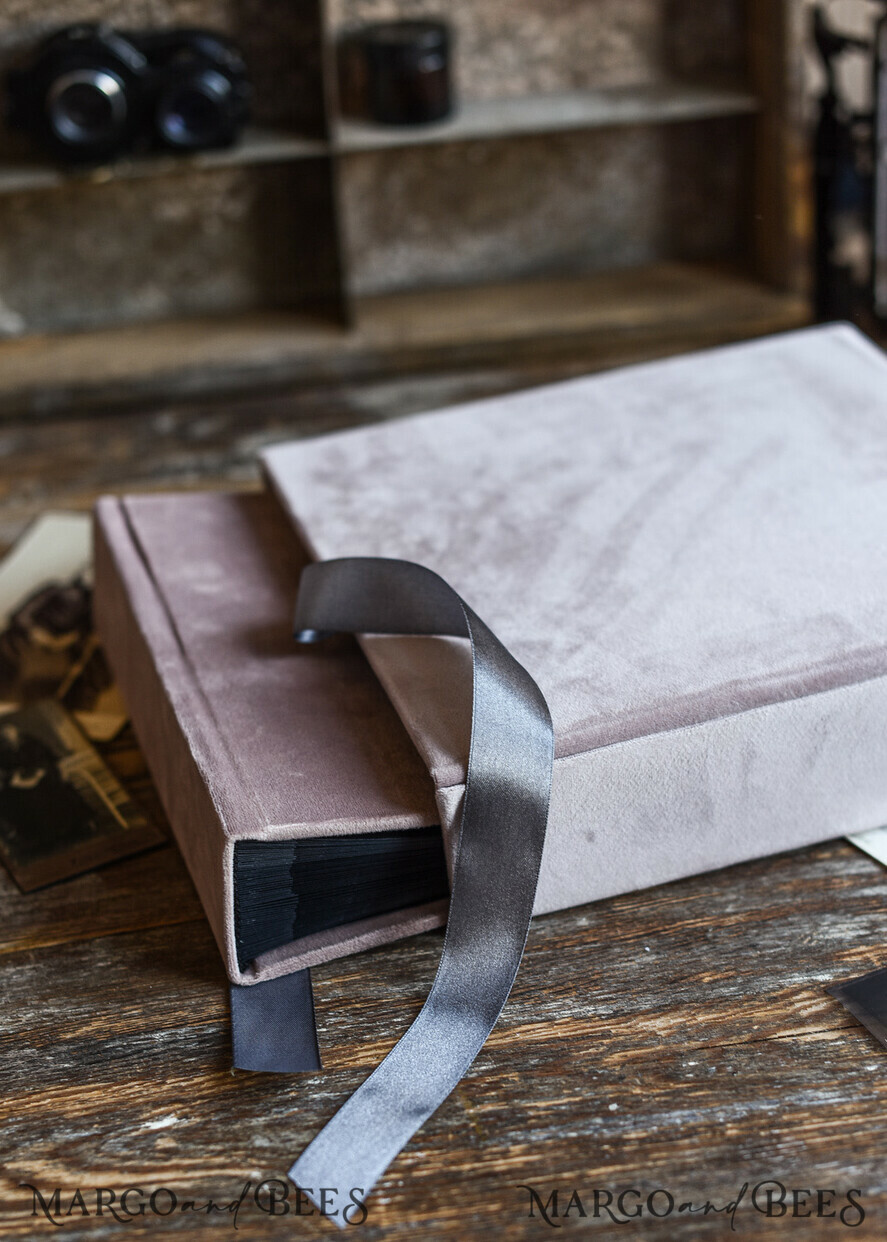 WEDDING GUEST BOOKS Instax Instant Photo Book Velvet Personalized Guest Book with Velvet Box