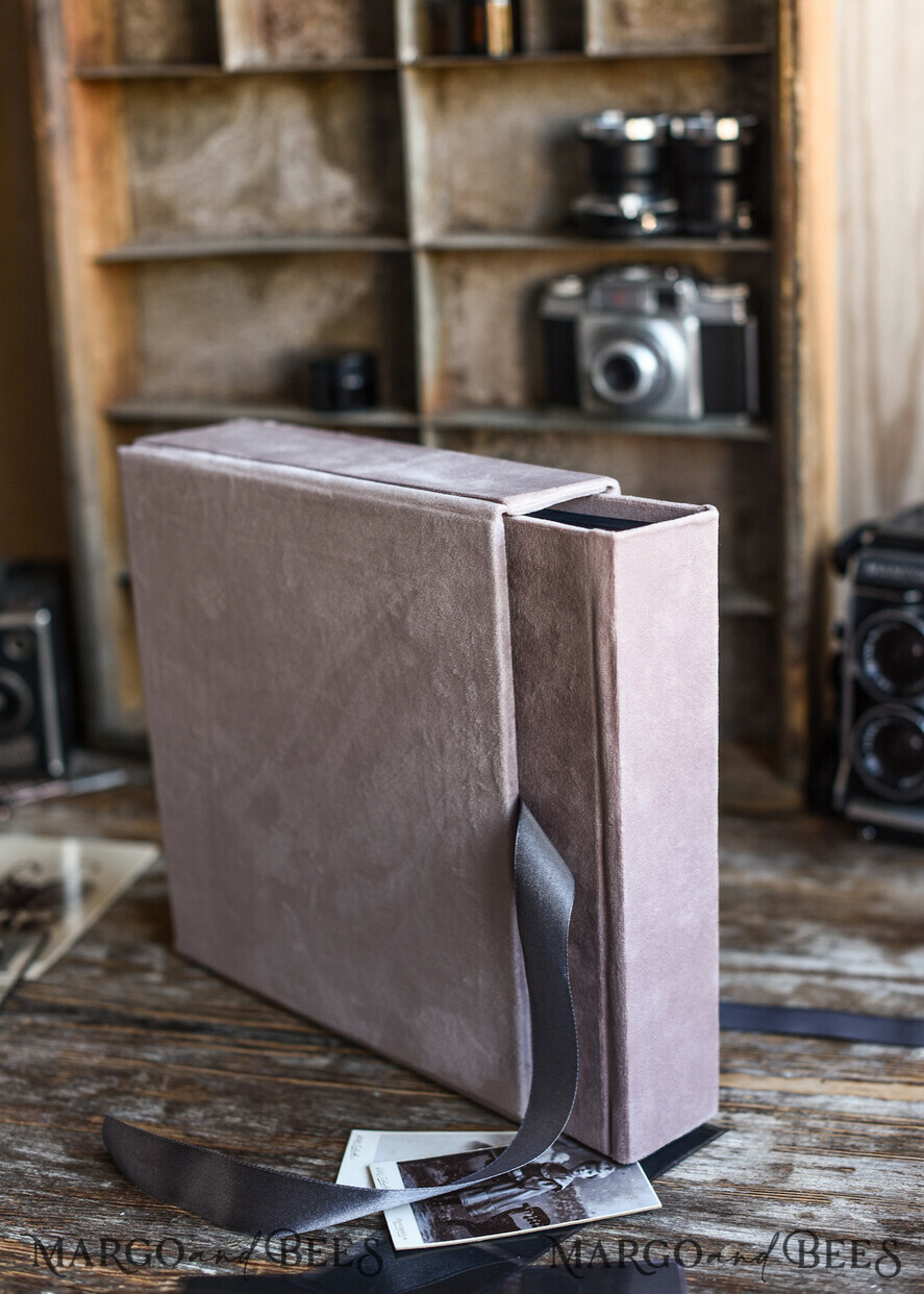 WEDDING GUEST BOOKS Instax Instant Photo Book Velvet Personalized Guest Book with Velvet Box