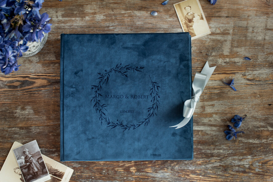 WEDDING GUEST BOOKS Instax Instant Photo Book Presonalised Blue Wedding Guest Book, Instant Wedding Photo Book Instax • Velvet Wedding Photo Guestbook