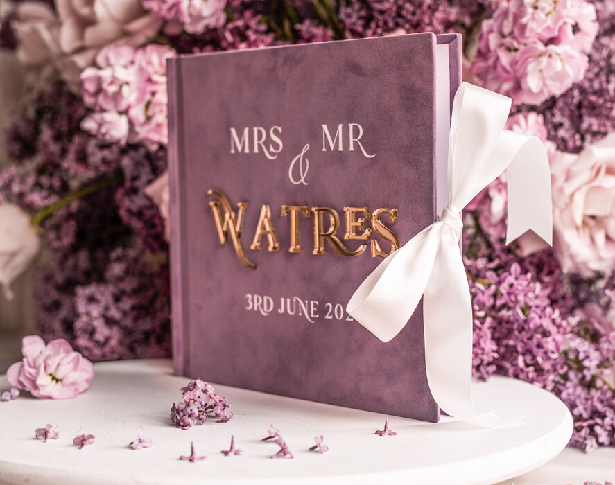 WEDDING GUEST BOOKS Instax Instant Photo Book Mauve Gold Acrylic Wedding Guest Book Personalised, Velvet Dusty Rose Instant Photo Book Boho Elegant Instax Wedding Photo Guestbook