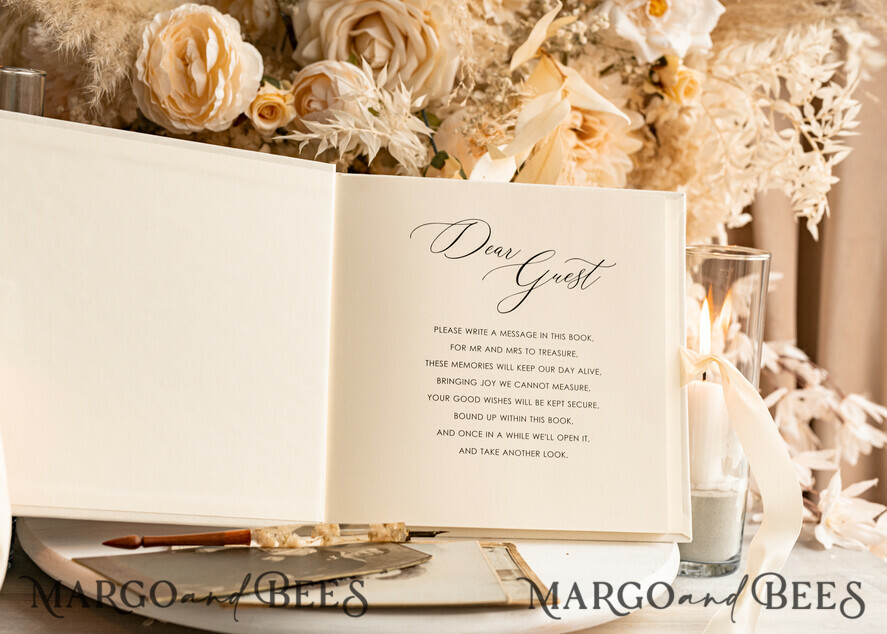 WEDDING GUEST BOOKS Instax Instant Photo Book Ivory Gold Acrylic Wedding Guest Book Personalised & sign set, Velvet Instant Photo Book Boho Elegant Instax Wedding Photo Guestbook