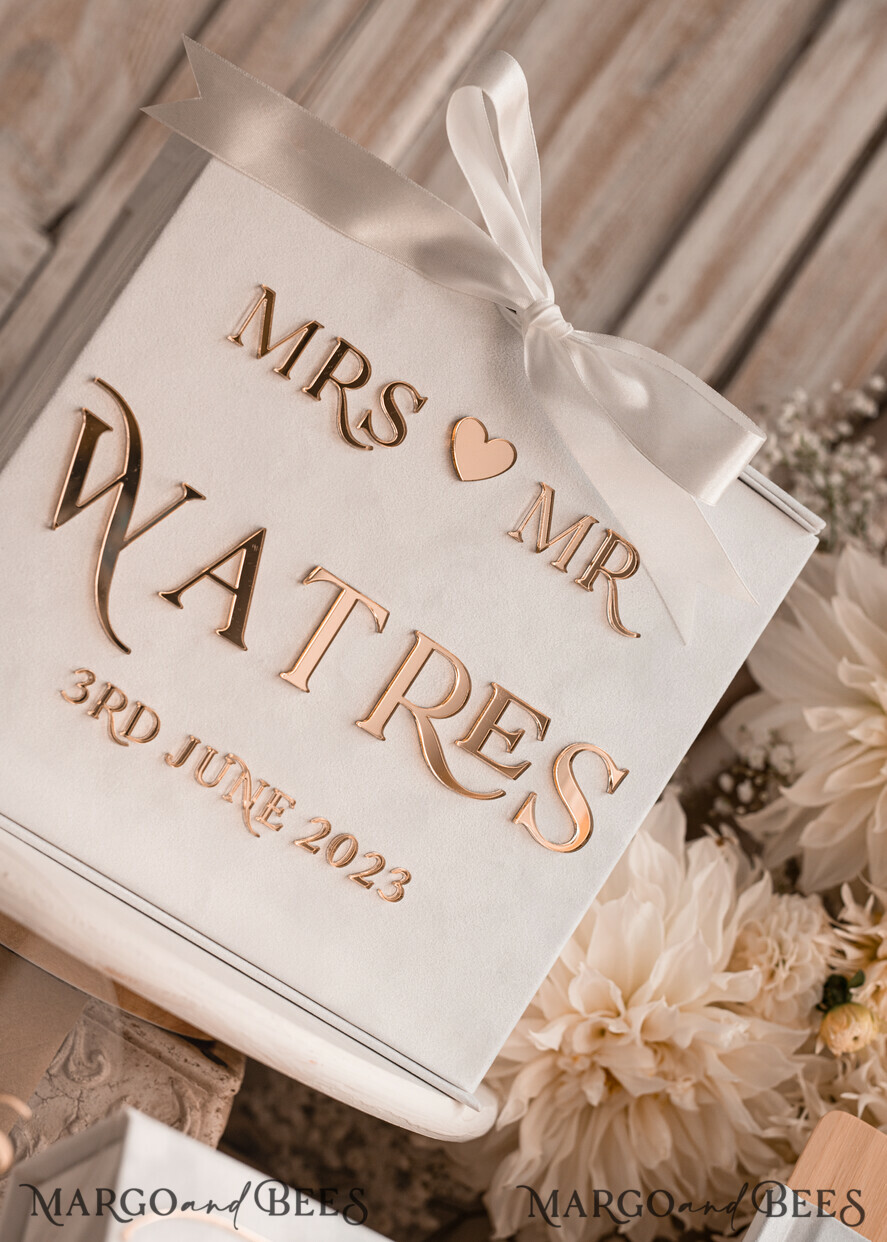 WEDDING GUEST BOOKS Instax Instant Photo Book Pure White Gold Acrylic Wedding Guest Book Personalised and sign set, Velvet Instant Photo Book Boho Elegant Instax Wedding Photo Guestbook