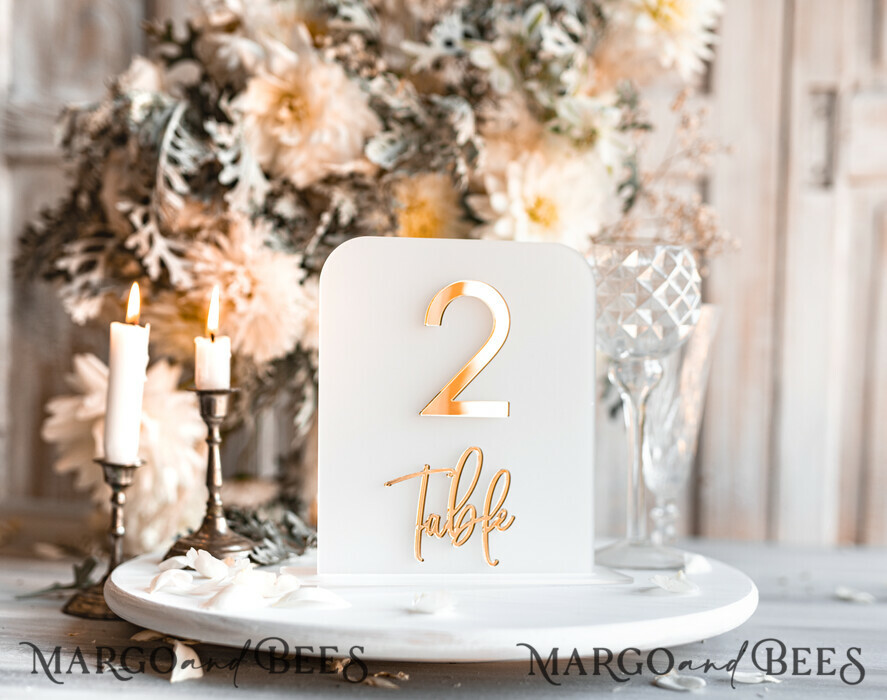 TABLE DECOR SIGNS Acrylic table decor Numbers Acrylic Frozen Table Numbers, Frosted Acrylic And Gold Sign,3D Gold Plexi Table Numbers, Luxury Wedding Table Decor, Wedding Signage Golden Mirror Table Numbers