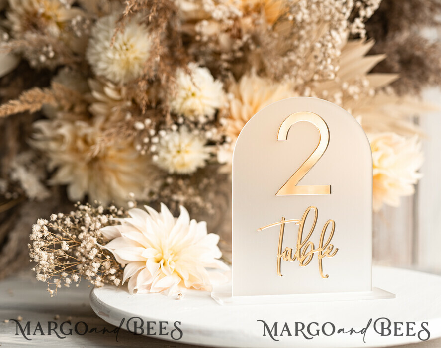TABLE DECOR SIGNS Acrylic table decor Numbers Acrylic Arched Table Numbers, Frozen Acrylic And Gold Signs, Gold Plexi Table Numbers, Luxury Wedding Table Decor,Wedding Signage 3D Golden Mirror Table Numbers