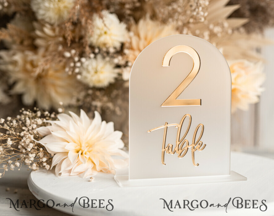TABLE DECOR SIGNS Acrylic table decor Numbers Acrylic Arched Table Numbers, Frozen Acrylic And Gold Signs, Gold Plexi Table Numbers, Luxury Wedding Table Decor,Wedding Signage 3D Golden Mirror Table Numbers
