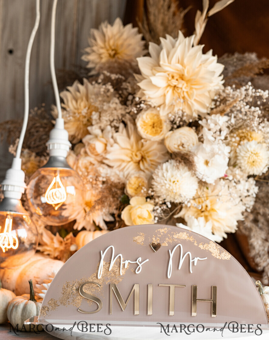 TABLE DECOR SIGNS Acrylic table decor Numbers Acrylic Arch Cappuccino Top Table Sign, Clear Acrylic And Gold Top Table Sign, Nude Taupe Gold Plexi Top Table Sign, Tan Luxury Wedding Table Decor, Earthy Wedding Signage Golden Mirror Top Table Sign