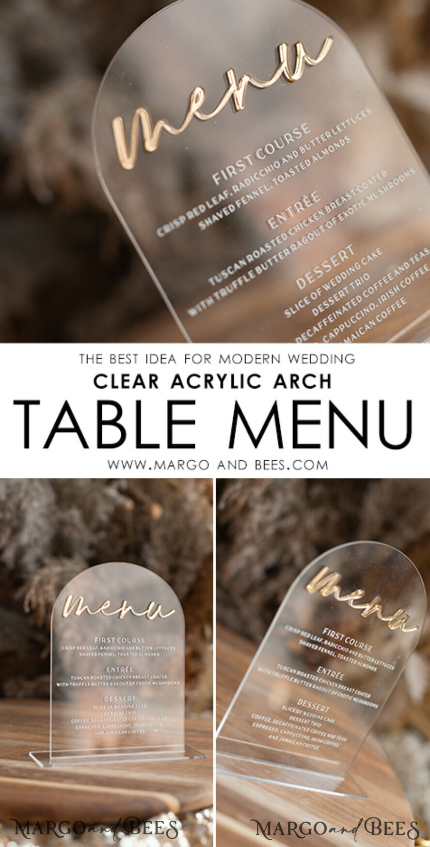 TABLE DECOR SIGNS Acrylic table decor Numbers Acrylic Arch Table menu, Clear Acrylic and gold Sign, Gold Plexi Table Numbers, Luxury Wedding Table Decor, Wedding Signage Golden table numbers, editable text