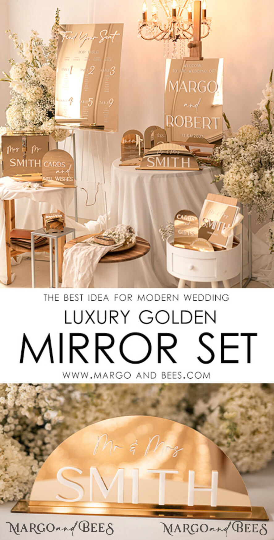 TABLE DECOR SIGNS Acrylic table decor Numbers Acrylic Arch Top Table Sign, Gold Mirror Acrylic Sign, Golden Plexi Top Table Sign, Luxury Wedding Table Decor, Custom Wedding Signage Golden Mirror Cards Sign