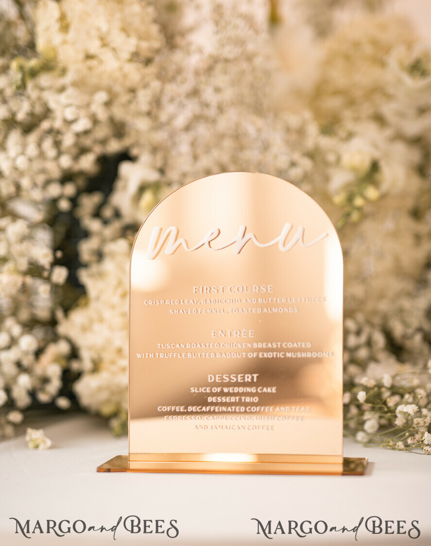 TABLE DECOR SIGNS Acrylic table decor Numbers Acrylic Arch Table menu, Gold Mirror Acrylic and gold Sign, Gold Plexi Table Numbers, Luxury Wedding Table Decor, 3D Wedding Signage Golden mirror table numbers