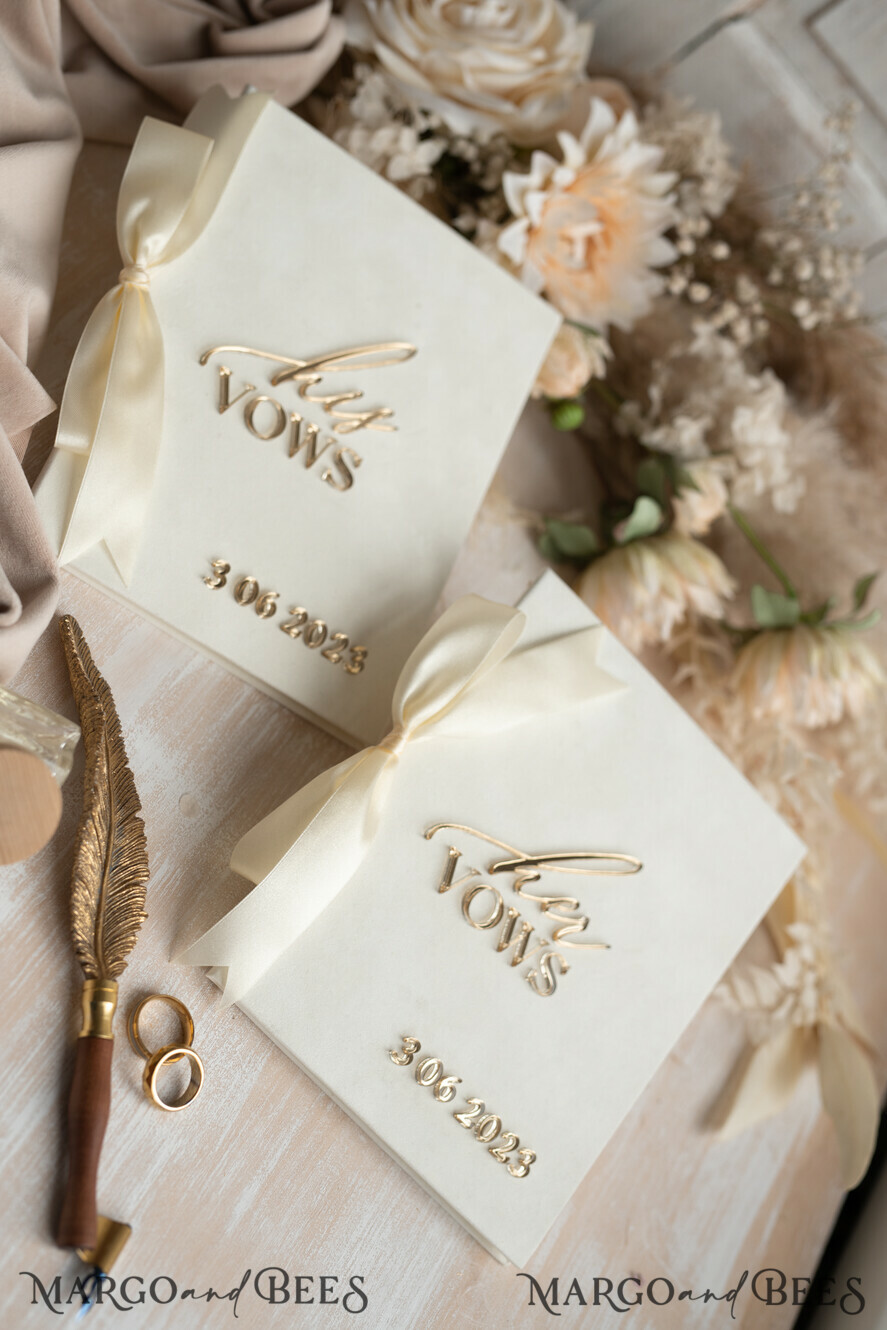 WEDDING VOWS Acrylic Clear Gold Bride & groom vow books, wedding vows, personalized vow booklets, his and her vow books, custom wedding vow cases, bridal shower gift