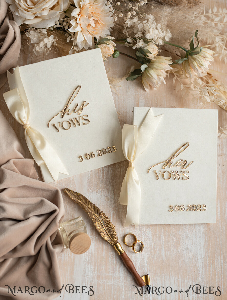 WEDDING VOWS Acrylic Clear Gold Bride & groom vow books, wedding vows, personalized vow booklets, his and her vow books, custom wedding vow cases, bridal shower gift